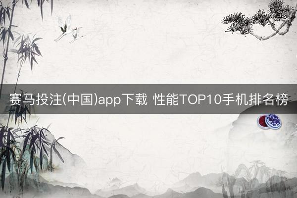 赛马投注(中国)app下载 性能TOP10手机排名榜