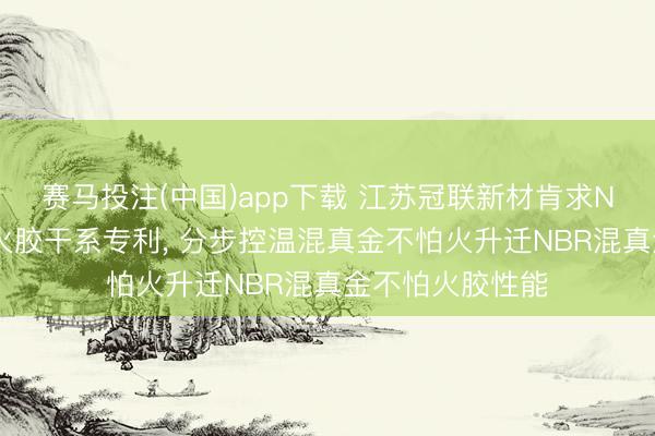 赛马投注(中国)app下载 江苏冠联新材肯求NBR混真金不怕火胶干系专利， 分步控温混真金不怕火升迁NBR混真金不怕火胶性能