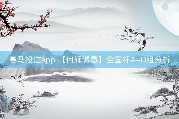 赛马投注app 【何辉诚恳】全国杯A-D组分析